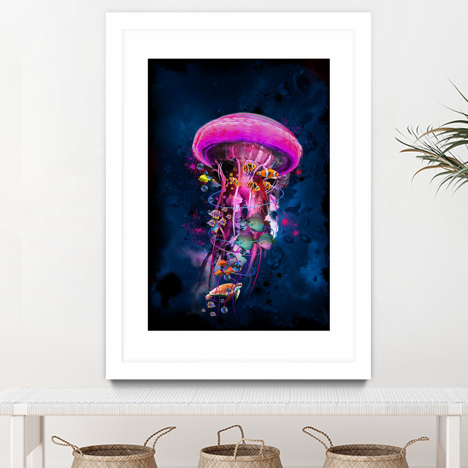 Pink JellyFish World by David Loblaw on GIANT ART - pink photo illustration