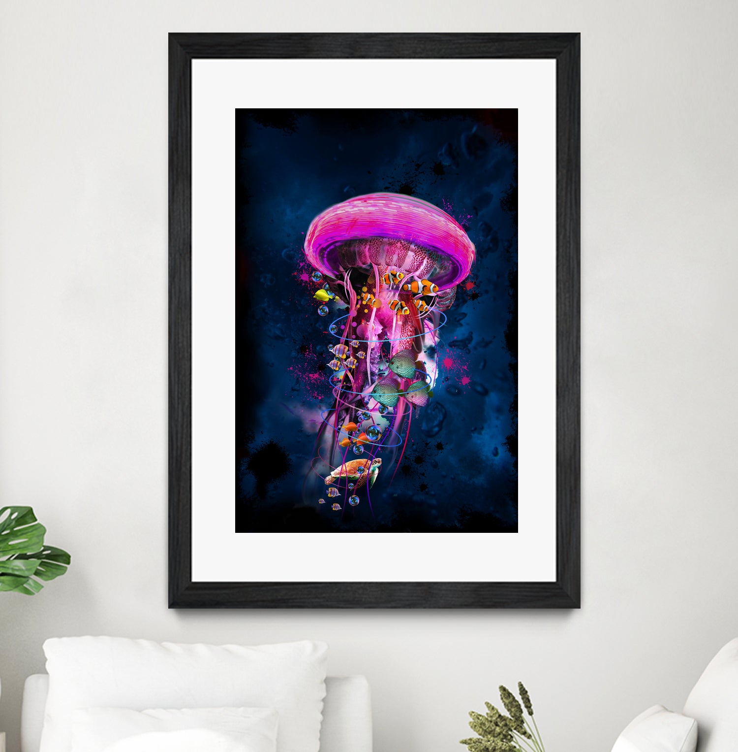 Pink JellyFish World by David Loblaw on GIANT ART - pink photo illustration