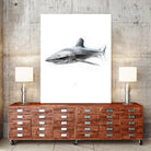 Shark I by Marcou Alexis on GIANT ART - gray digital drawing