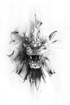 Stone Lion by Marcou Alexis on GIANT ART - black digital drawing