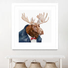 Moose by Tim McConnachie on GIANT ART - blue mixed media