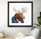 Moose by Tim McConnachie on GIANT ART - blue mixed media