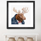 Moose by Tim McConnachie on GIANT ART - blue mixed media