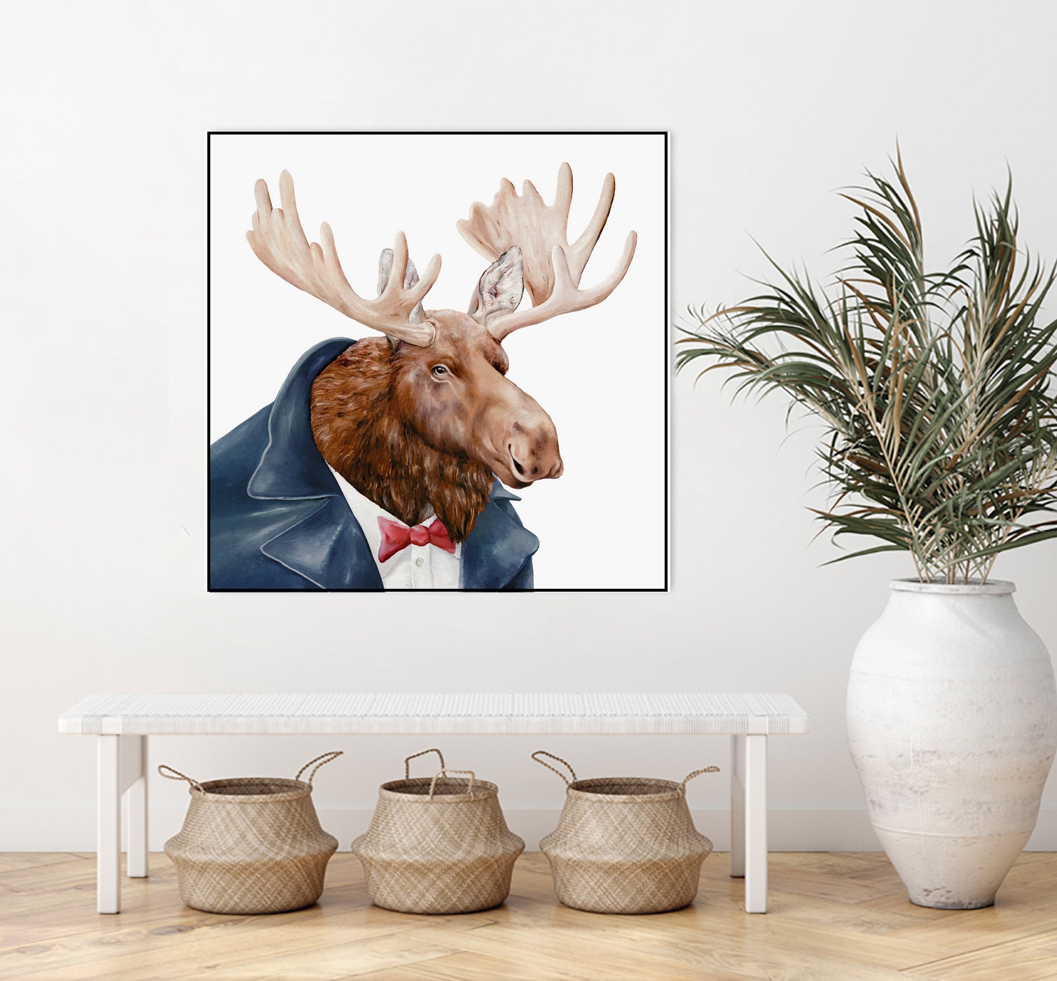 Moose by Tim McConnachie on GIANT ART - blue mixed media