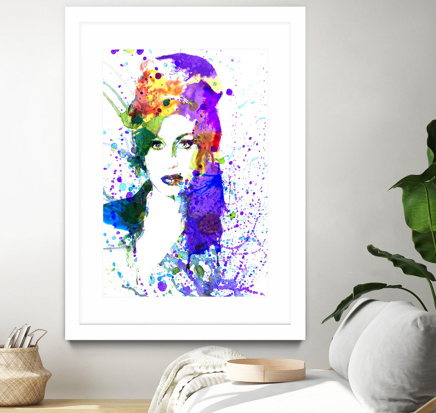 Amy Winehouse | watercolor by Dante Blacksmith on GIANT ART - fuchsia mixed media