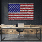 american flag on stone by Artem Avetisyan on GIANT ART - red digital drawing