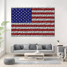 american flag on stone by Artem Avetisyan on GIANT ART - red digital drawing