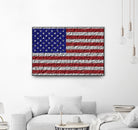 american flag on stone by Artem Avetisyan on GIANT ART - red digital drawing