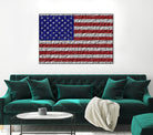 american flag on stone by Artem Avetisyan on GIANT ART - red digital drawing