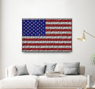 american flag on stone by Artem Avetisyan on GIANT ART - red digital drawing