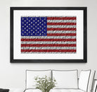 american flag on stone by Artem Avetisyan on GIANT ART - red digital drawing