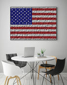 american flag on stone by Artem Avetisyan on GIANT ART - red digital drawing