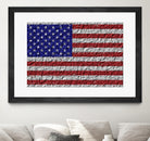 american flag on stone by Artem Avetisyan on GIANT ART - red digital drawing