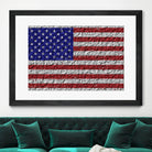 american flag on stone by Artem Avetisyan on GIANT ART - red digital drawing