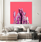 Majestic Cactus on Coral by Dominique Van Roey on GIANT ART - pink photo manipulation