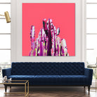 Majestic Cactus on Coral by Dominique Van Roey on GIANT ART - pink photo manipulation