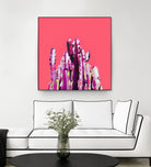 Majestic Cactus on Coral by Dominique Van Roey on GIANT ART - pink photo manipulation