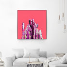 Majestic Cactus on Coral by Dominique Van Roey on GIANT ART - pink photo manipulation