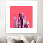 Majestic Cactus on Coral by Dominique Van Roey on GIANT ART - pink photo manipulation