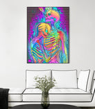 Skeleton Love 2 by Francois Martin Painchaud on GIANT ART - pink digital painting