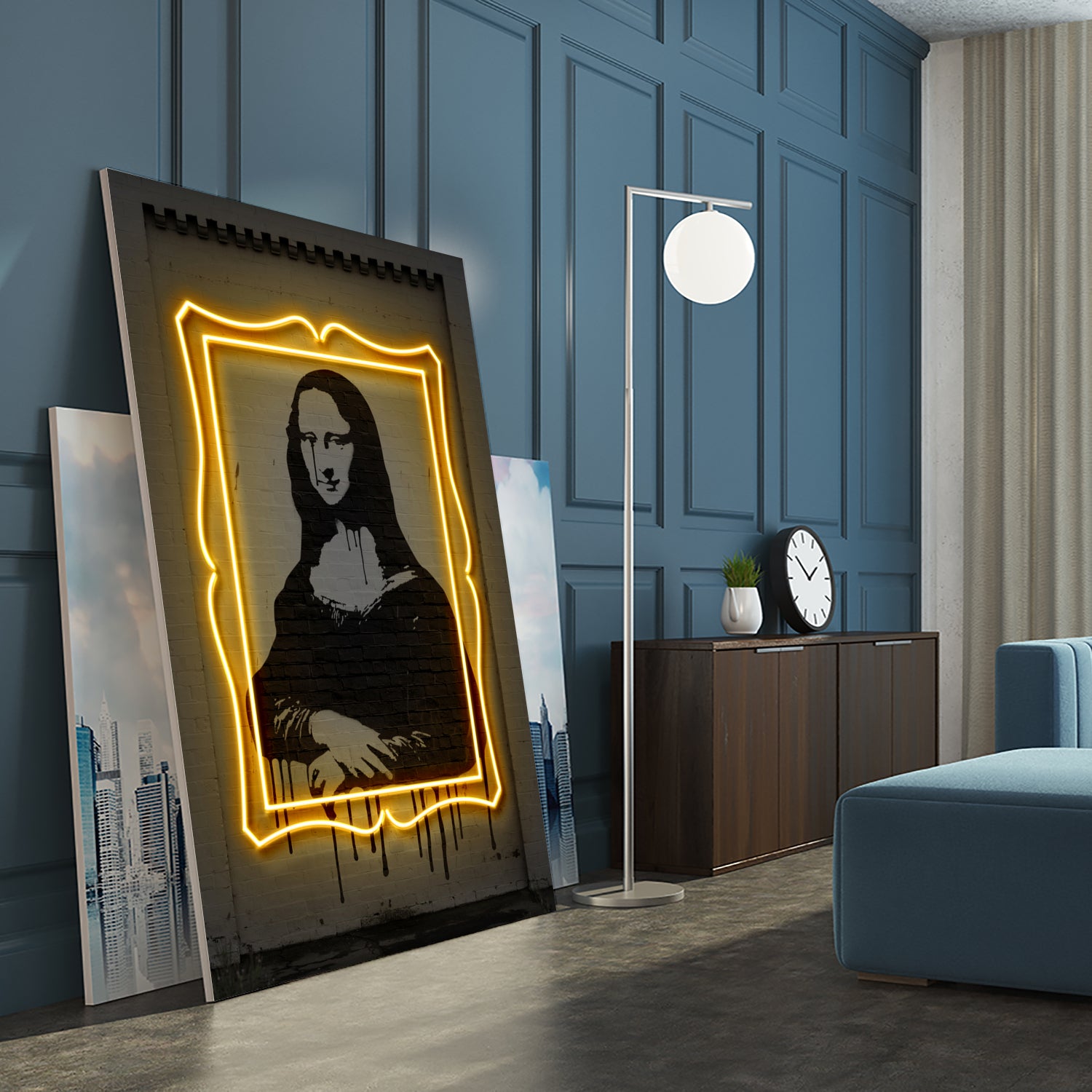 Mona Lisa by Octavian Mihai Mielu on GIANT ART - yellow digital drawing