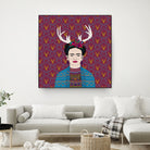 DEER FRIDA by Bianca Green on GIANT ART - blue character design