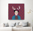 DEER FRIDA by Bianca Green on GIANT ART - blue character design