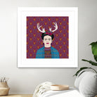 DEER FRIDA by Bianca Green on GIANT ART - blue character design