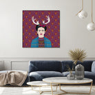 DEER FRIDA by Bianca Green on GIANT ART - blue character design