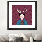 DEER FRIDA by Bianca Green on GIANT ART - blue character design