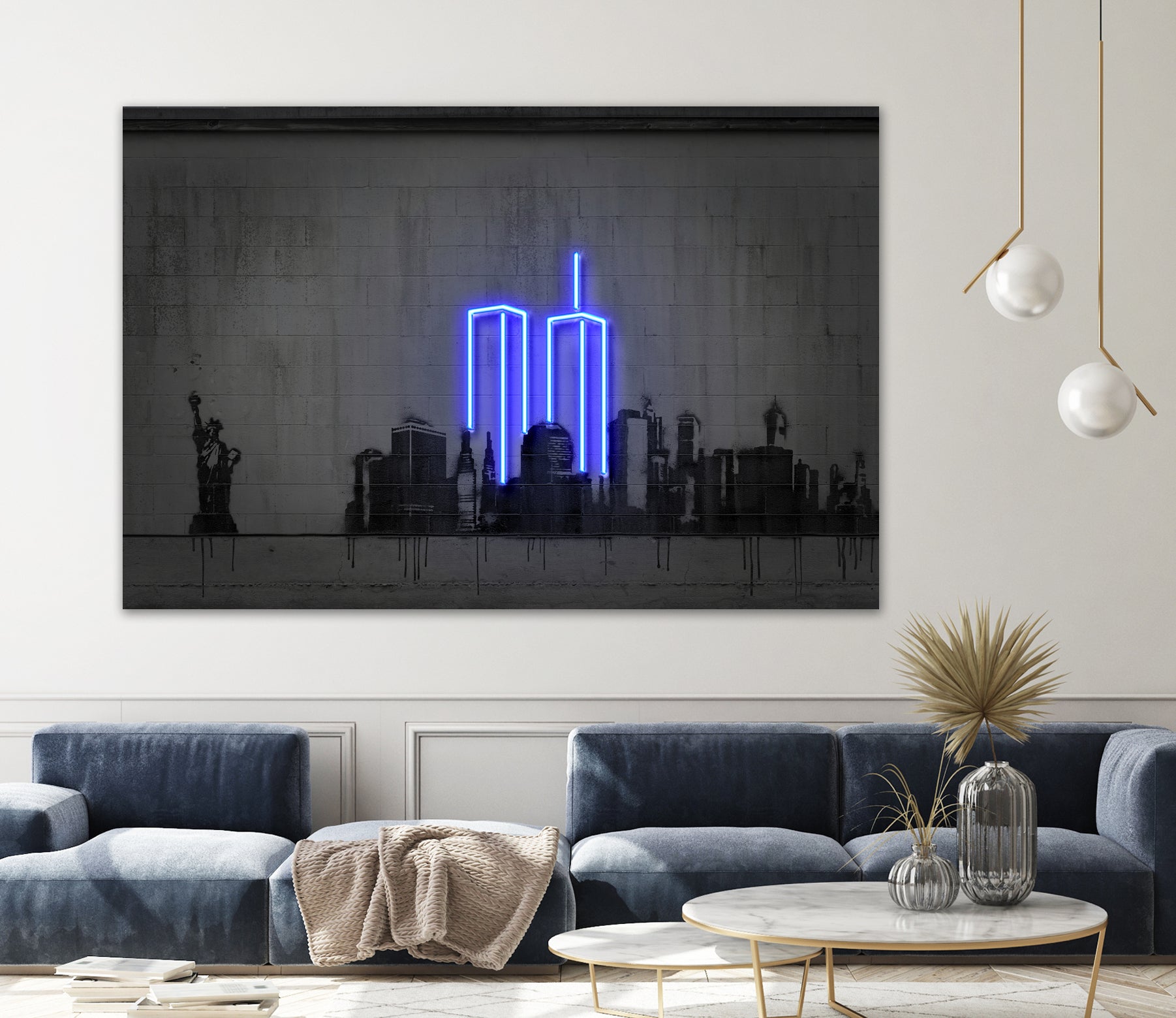 New York by Octavian Mihai Mielu on GIANT ART - blue digital drawing