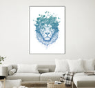 Floral lion by Solti Balázs on GIANT ART - white digital drawing