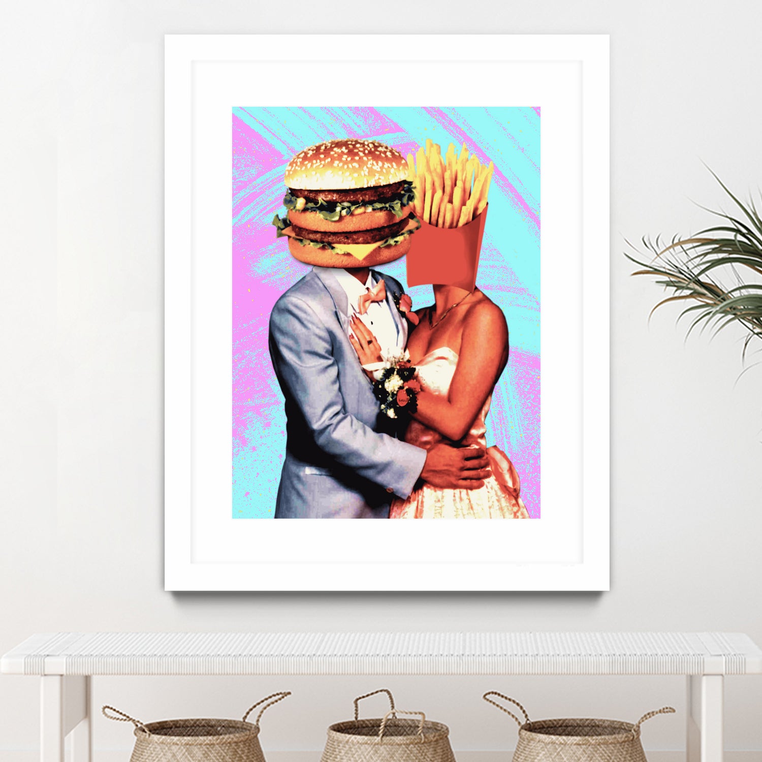 Fast Food Love by Pedro Molina on GIANT ART - pink photo manipulation