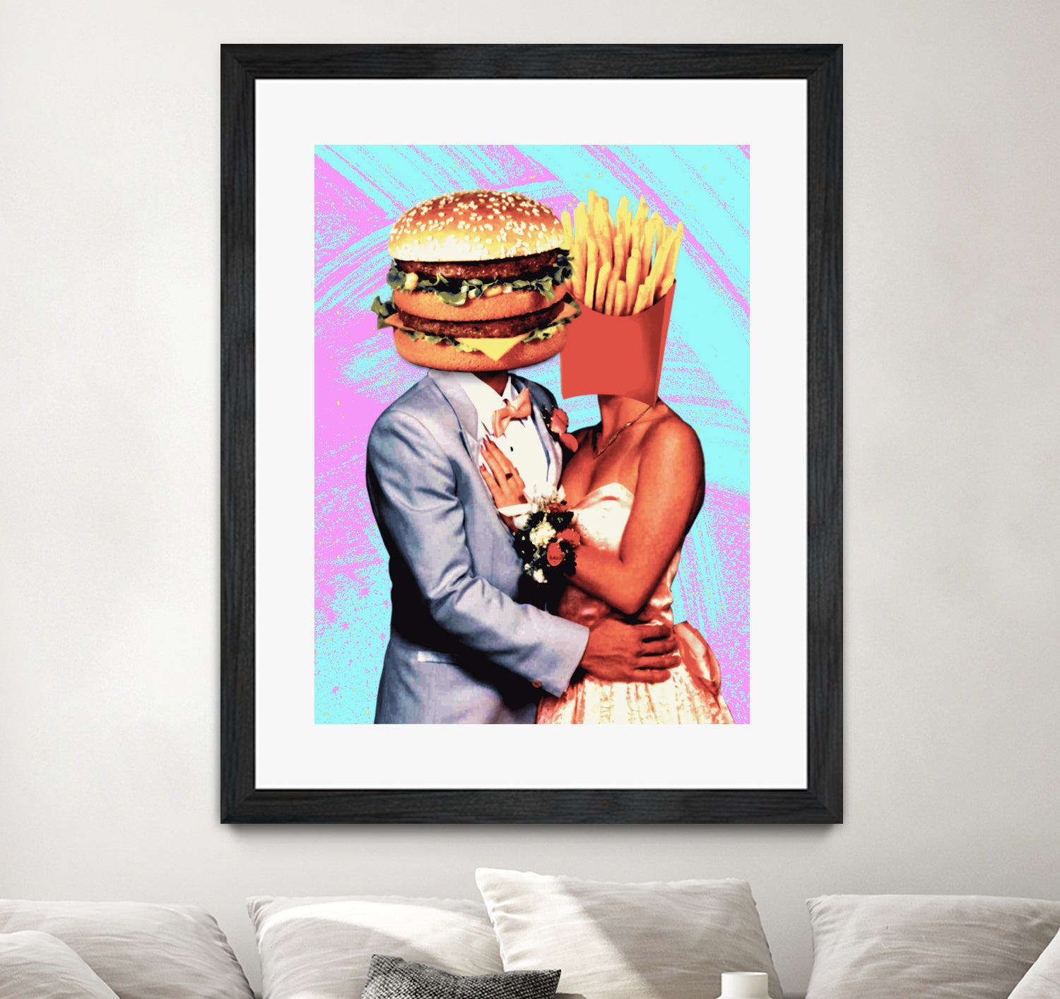 Fast Food Love by Pedro Molina on GIANT ART - pink photo manipulation