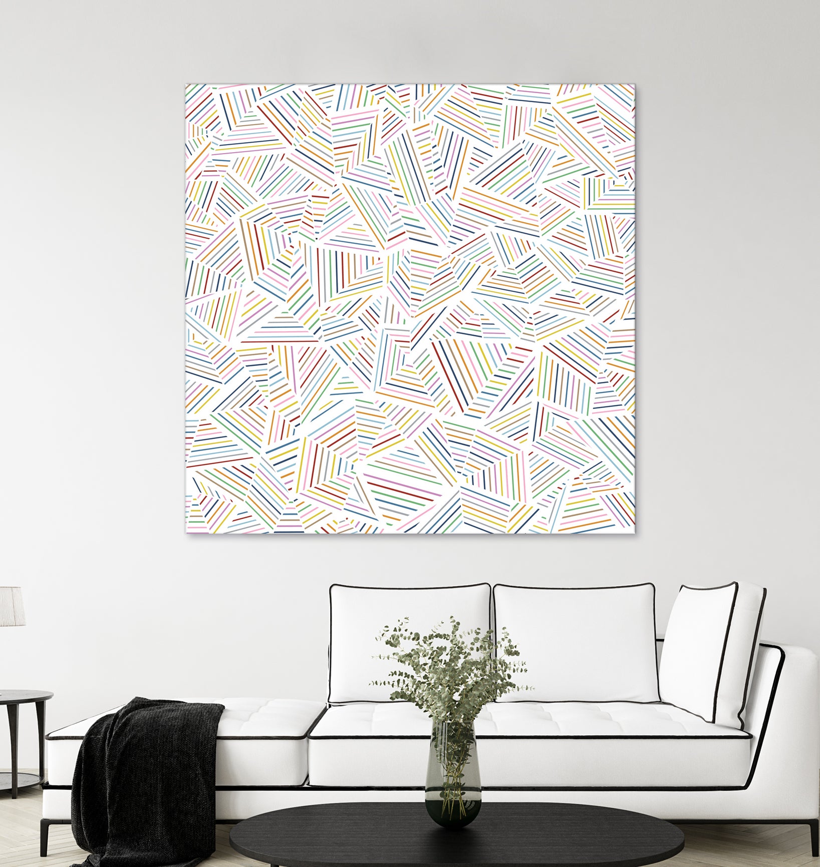 Ab Linear Rainbow by Emeline Tate-Robertson on GIANT ART - white digital painting