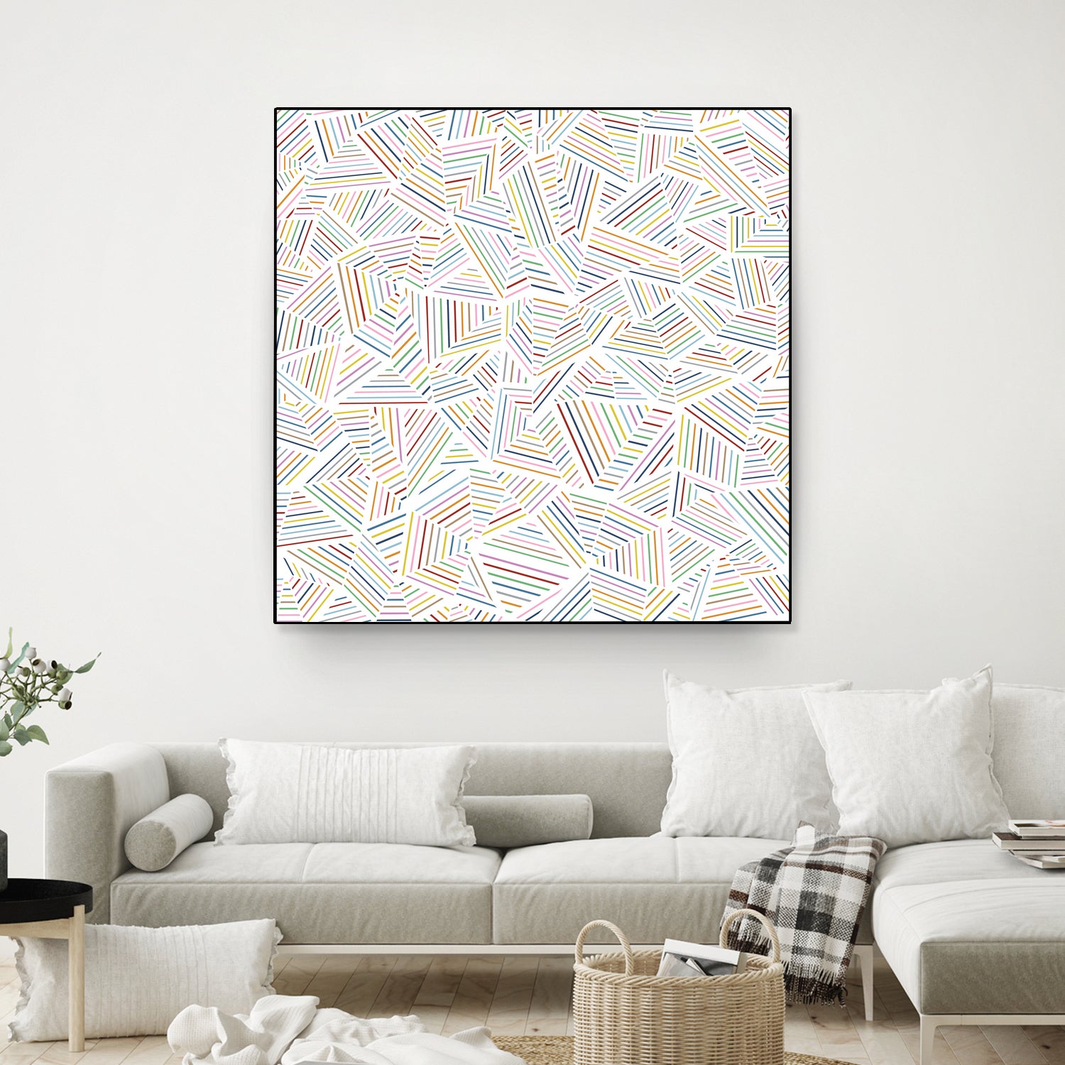 Ab Linear Rainbow by Emeline Tate-Robertson on GIANT ART - white digital painting