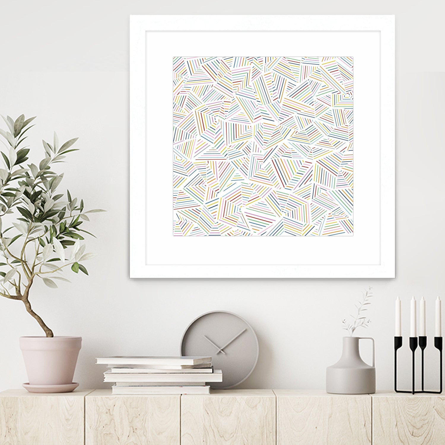 Ab Linear Rainbow by Emeline Tate-Robertson on GIANT ART - white digital painting