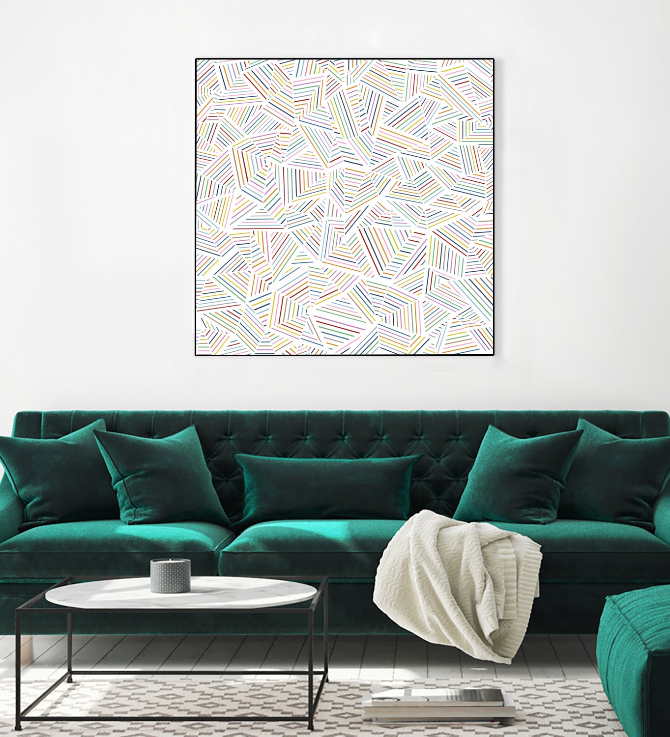 Ab Linear Rainbow by Emeline Tate-Robertson on GIANT ART - white digital painting