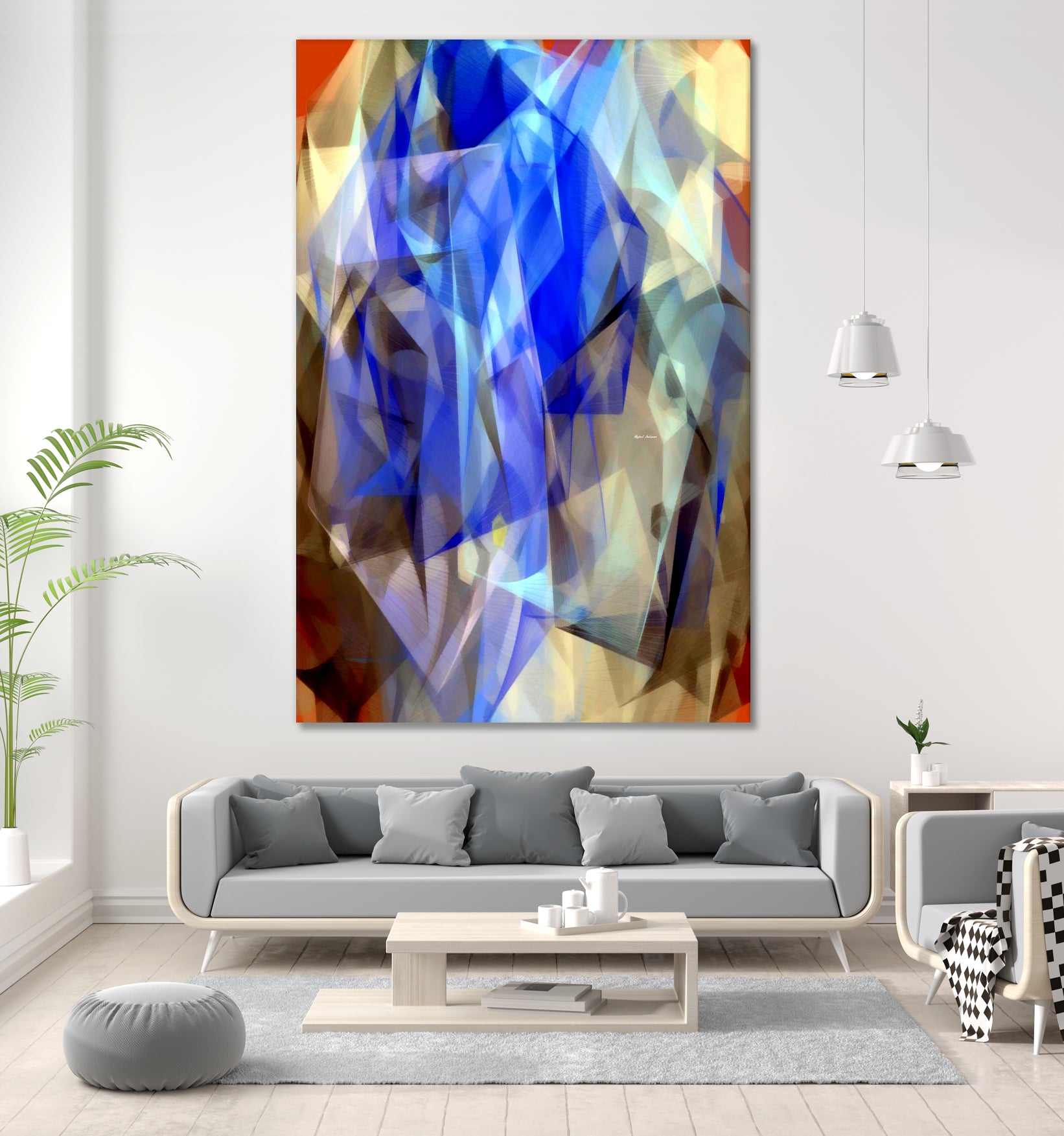 Abstract 3395 by Rafael Salazar on GIANT ART - blue digital painting