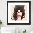 Woman upside down - painting in watercolor by CADET Pierre on GIANT ART - black digital painting