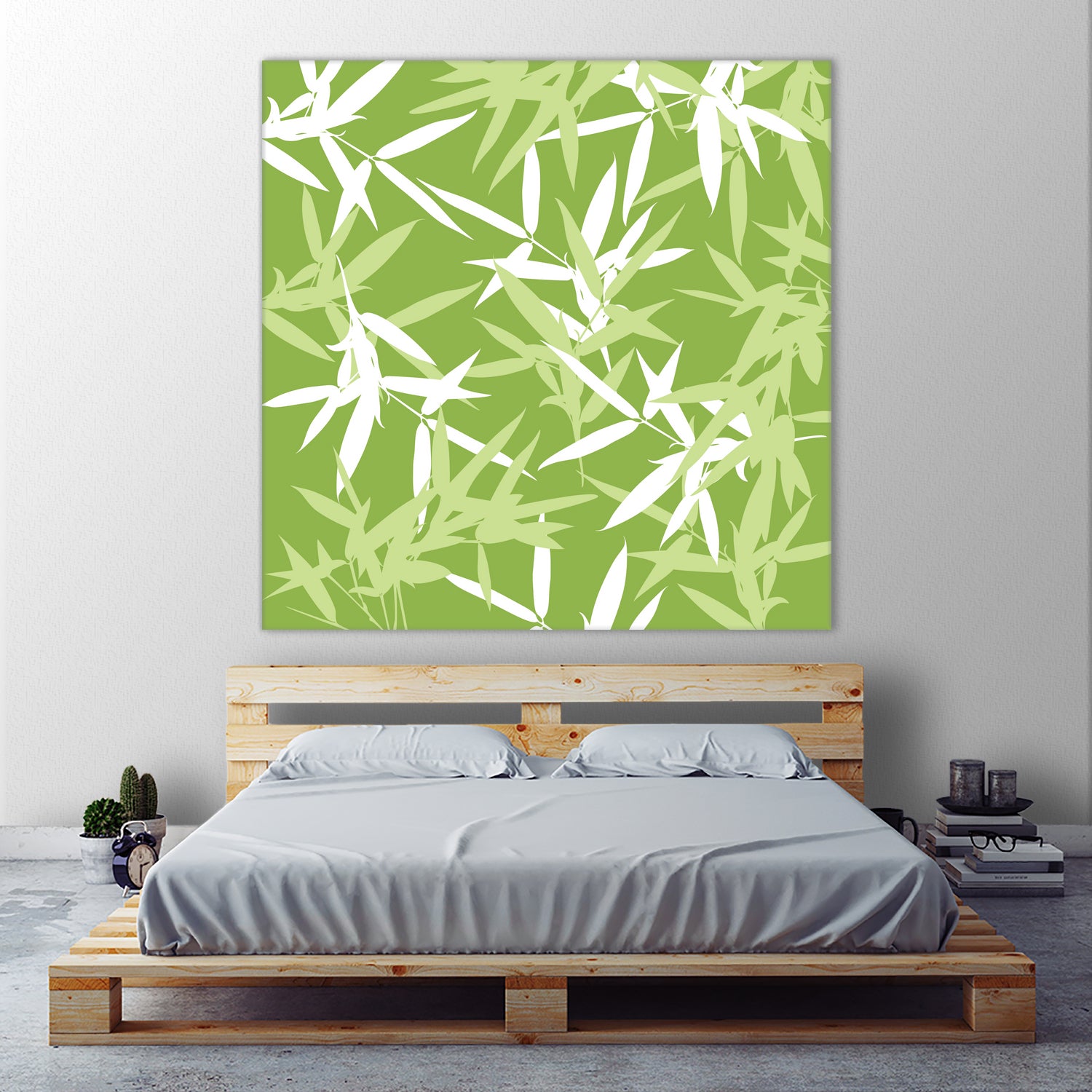 Original Green Bamboo Pattern by Brigitte Carre on GIANT ART - green digital painting