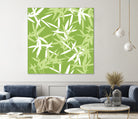 Original Green Bamboo Pattern by Brigitte Carre on GIANT ART - green digital painting