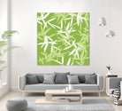 Original Green Bamboo Pattern by Brigitte Carre on GIANT ART - green digital painting