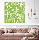 Original Green Bamboo Pattern by Brigitte Carre on GIANT ART - green digital painting