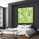 Original Green Bamboo Pattern by Brigitte Carre on GIANT ART - green digital painting