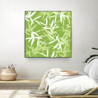 Original Green Bamboo Pattern by Brigitte Carre on GIANT ART - green digital painting