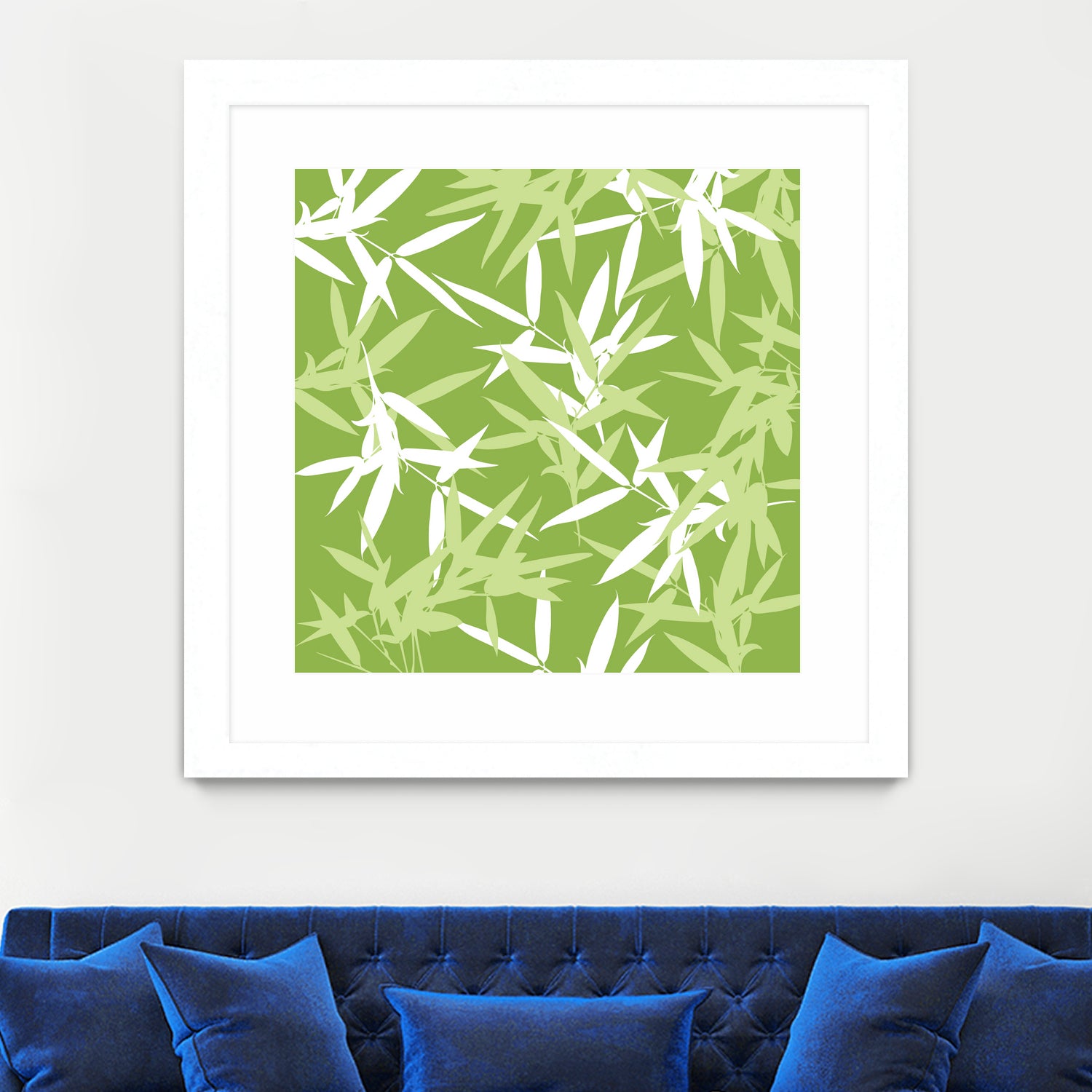 Original Green Bamboo Pattern by Brigitte Carre on GIANT ART - green digital painting