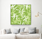 Original Green Bamboo Pattern by Brigitte Carre on GIANT ART - green digital painting