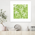 Original Green Bamboo Pattern by Brigitte Carre on GIANT ART - green digital painting