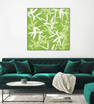 Original Green Bamboo Pattern by Brigitte Carre on GIANT ART - green digital painting